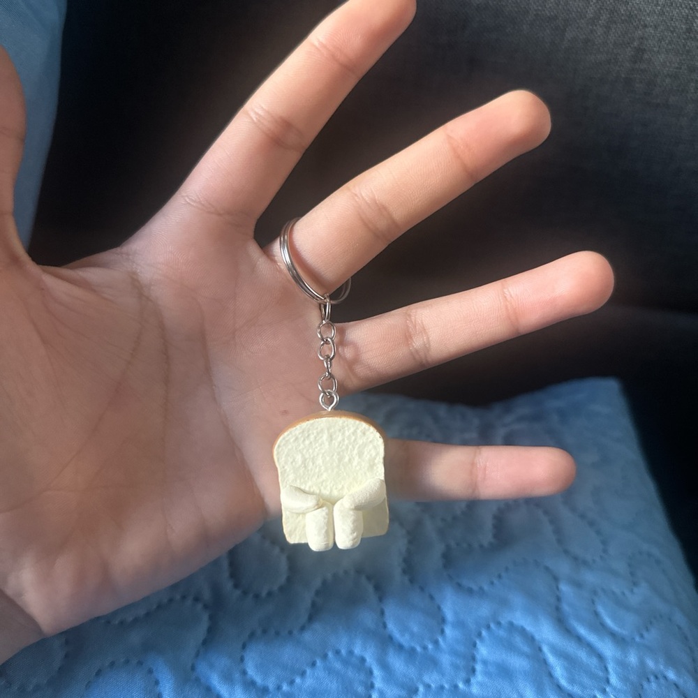 Cream Bread Keychain